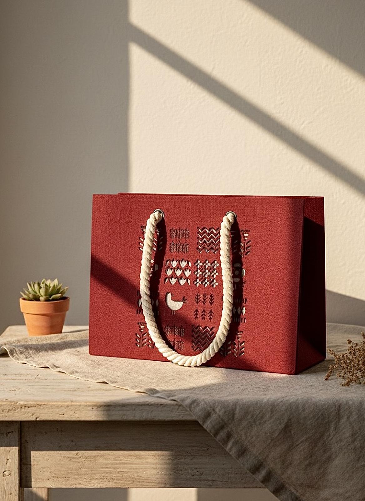 Шопер з фетру двошаровий, колекція «Пташка» — міцні м’які ручки, M/L, з кишенями і блискавкою