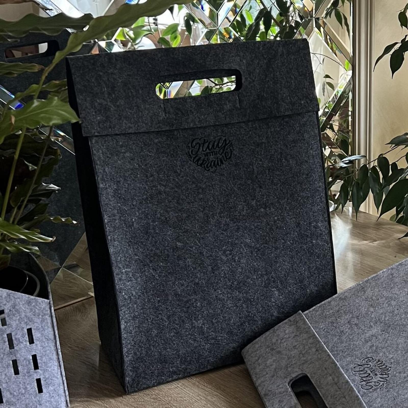 ОПТ від 50 штук. Шопер Пакет з фетру одношаровий — міцні ручки, M/L, різні кольори, практичний еко-пакет