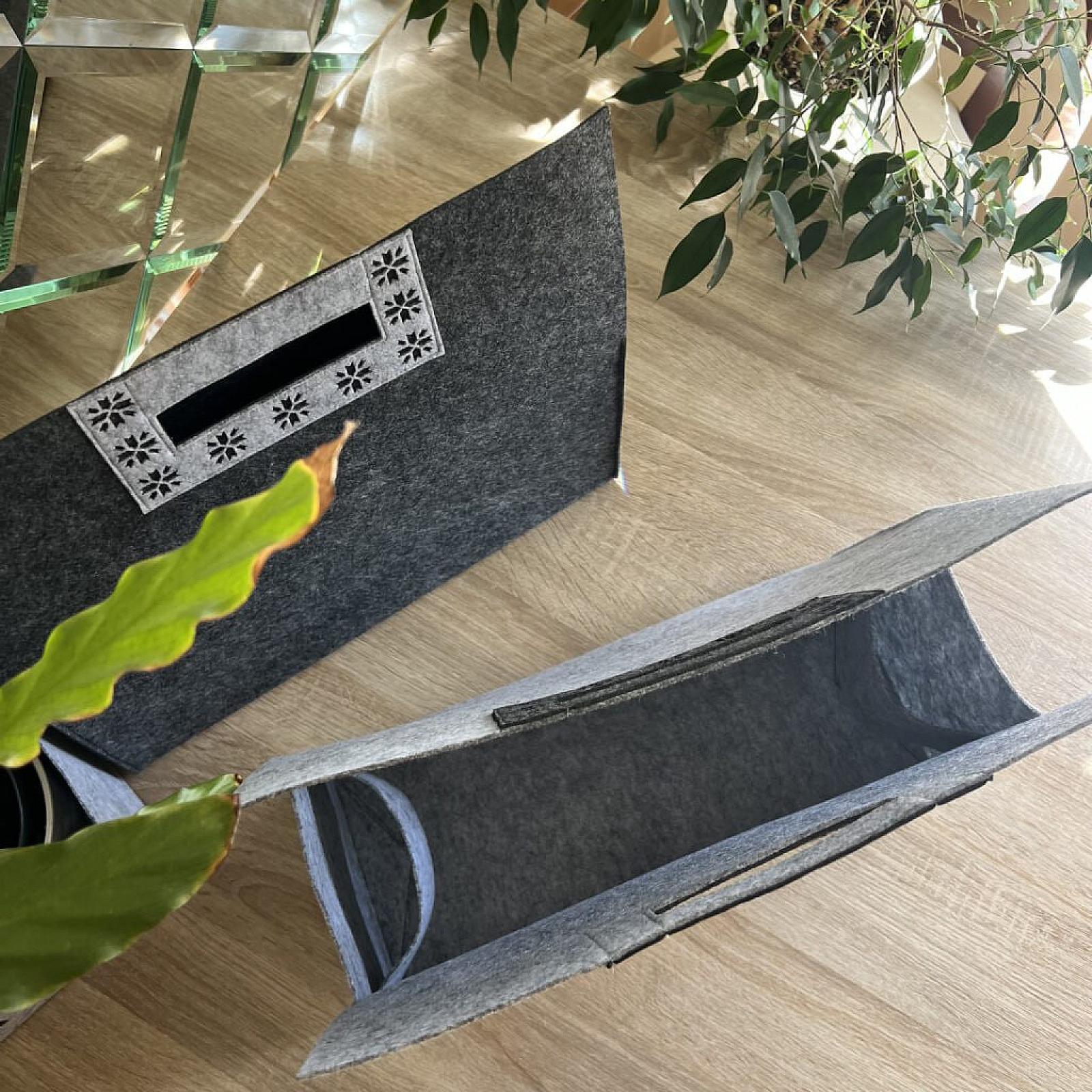 ОПТ від 50 штук. Шопер Пакет "Трапеція" з фетру одношаровий — міцні ручки, M/L, різні кольори, практичний еко-пакет