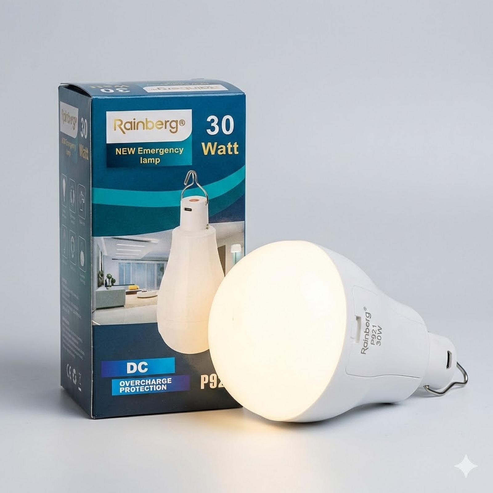 Акумуляторна LED лампа  30W ( 2x18650), світильник з  зарядкою