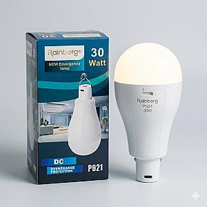 Акумуляторна LED лампа  30W ( 2x18650), світильник з  зарядкою