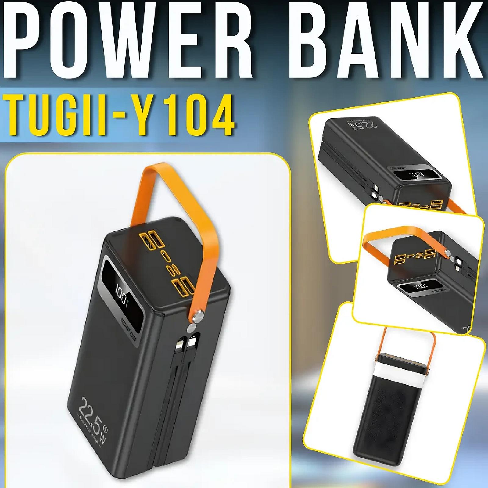 Зовнішній акумулятор Power Bank  40000mAh 22.5W з потужною LED-лампою