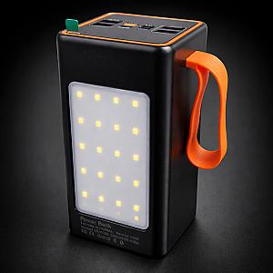 Повербанк MAXI 100,000 мАг з дисплеєм, 4×USB + ліхтарик