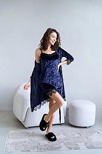 Мармуровий люкс 2 в 1 темно-синій