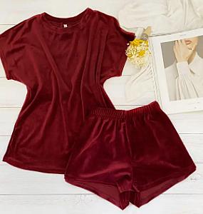 Плюш люкс 2 в 1 бордо