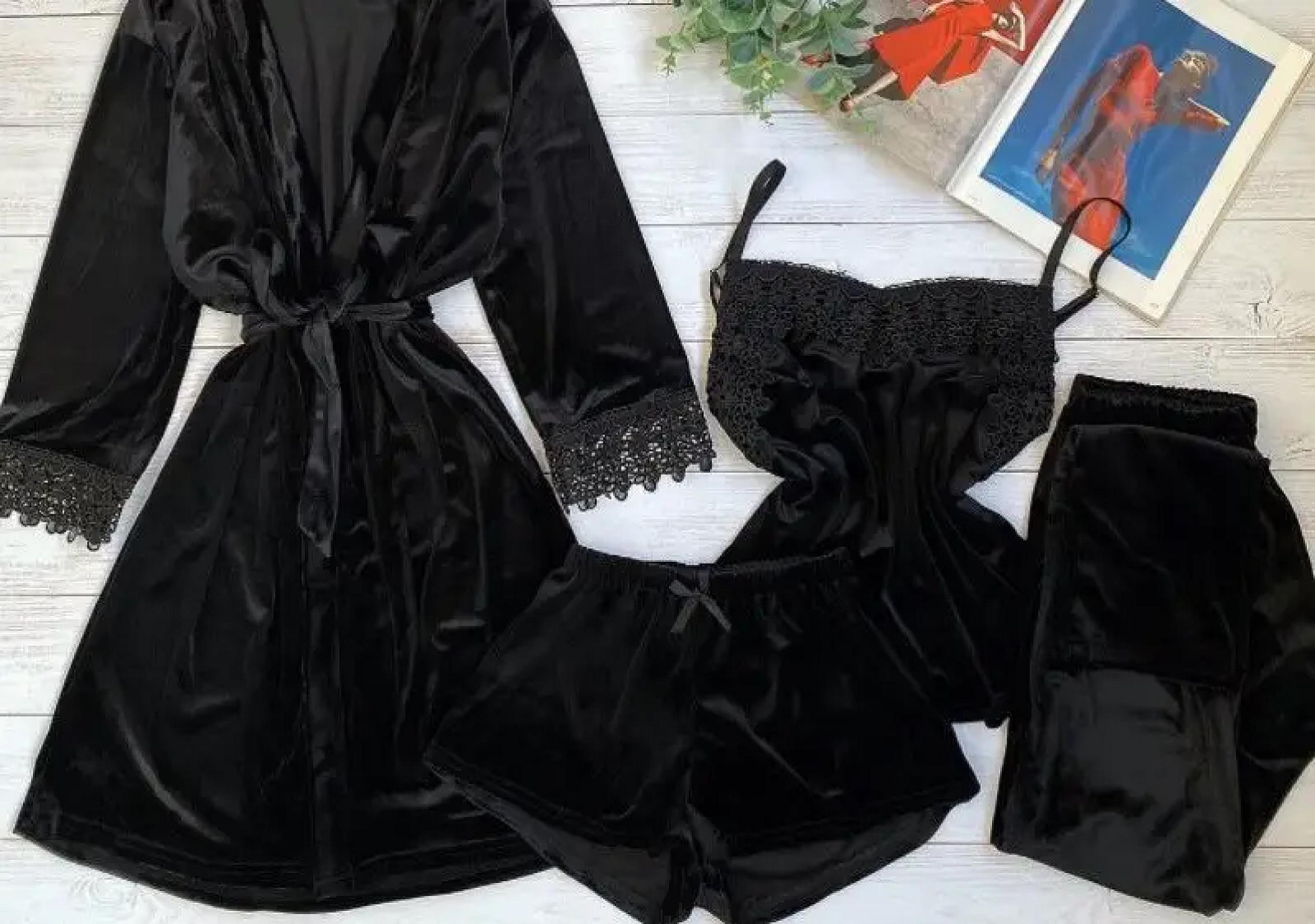 Велюровий люкс 4 в 1 чорний