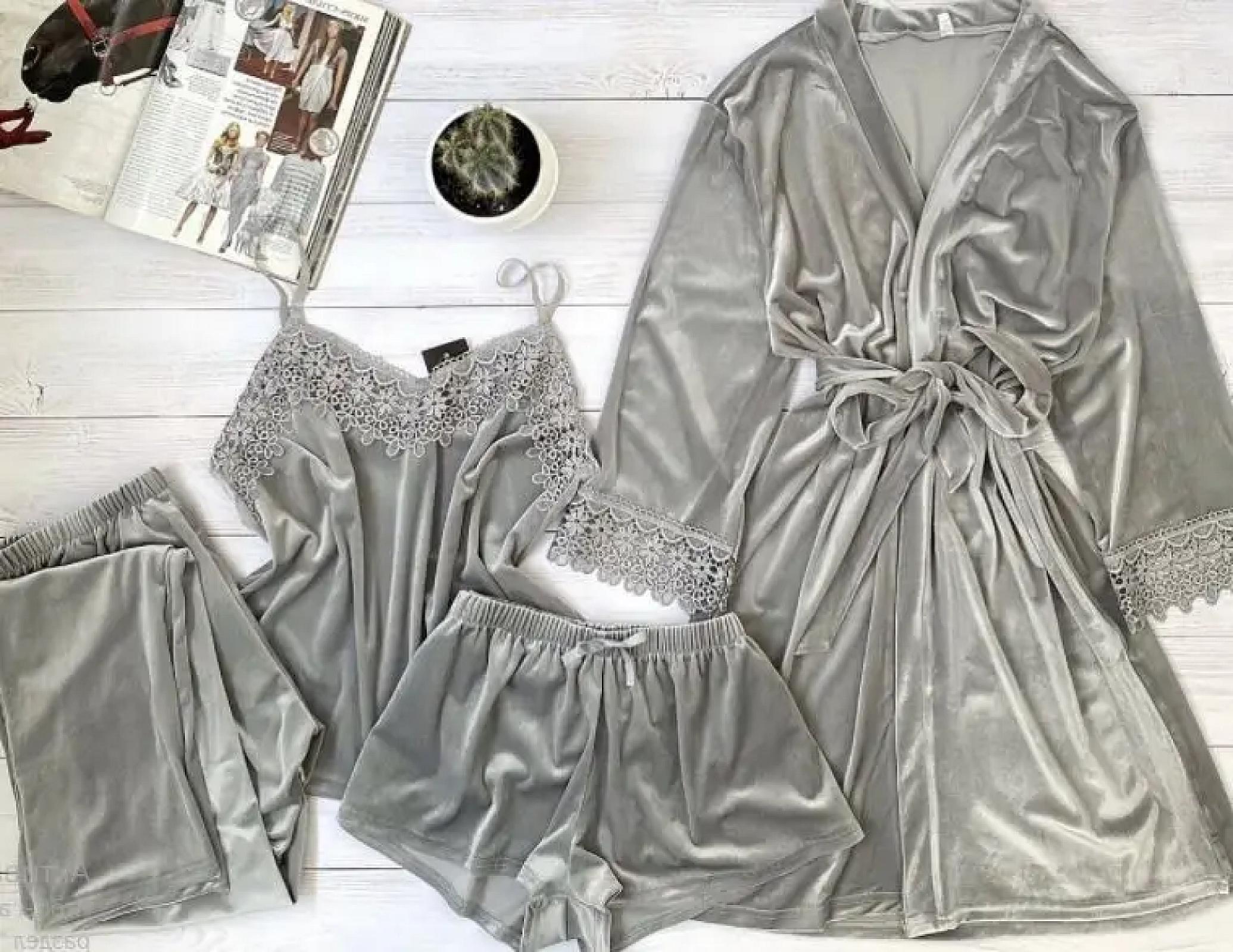 Велюровий люкс 4 в 1 срібло