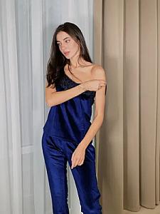 Велюровий люкс 4 в 1 темно-синій