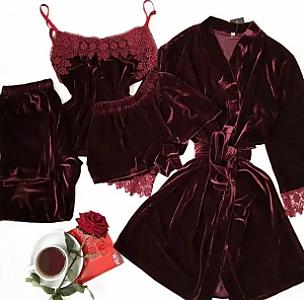 Велюровий люкс 4 в 1 бордо