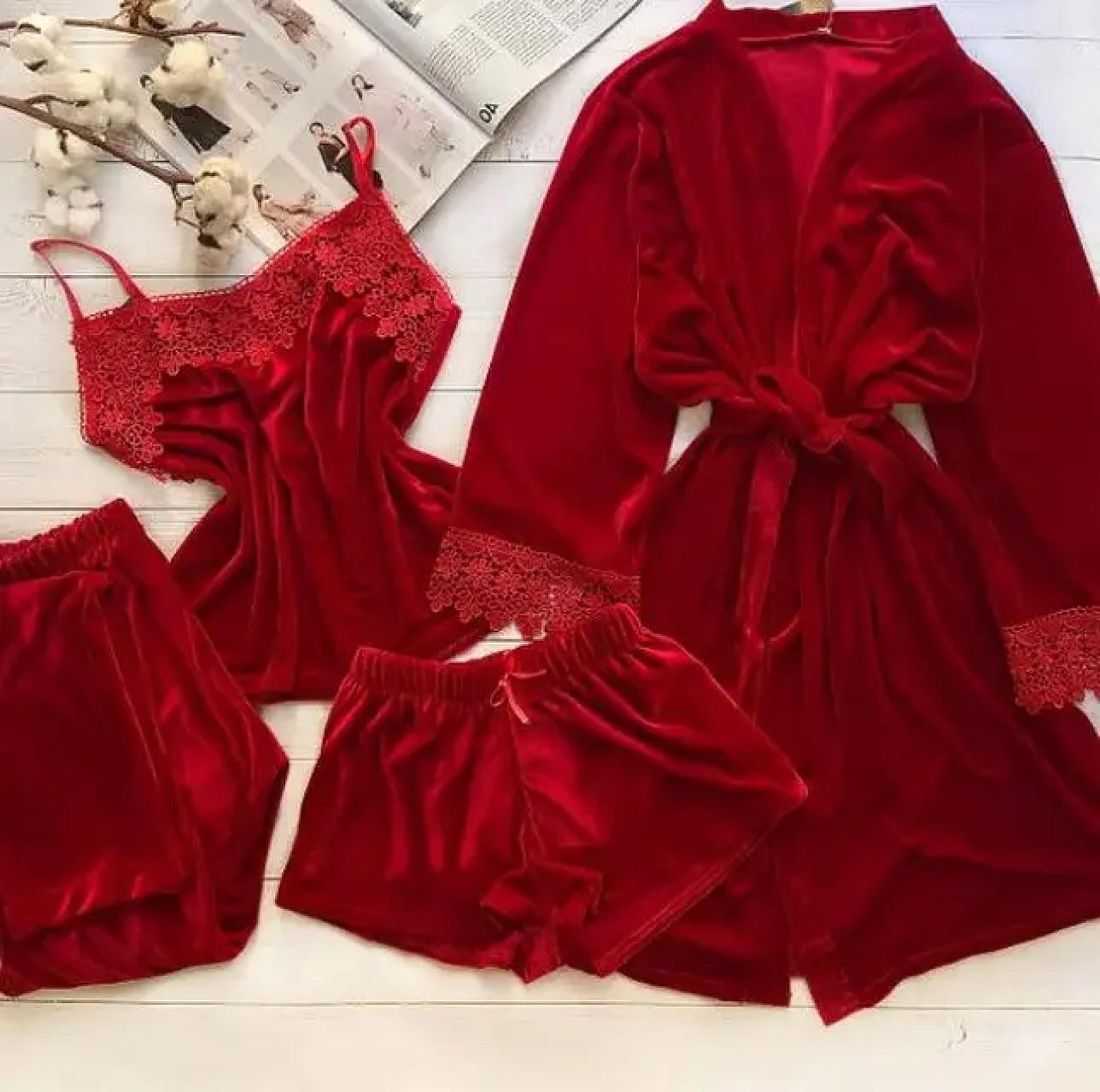 Велюровий люкс 4 в 1 червоний