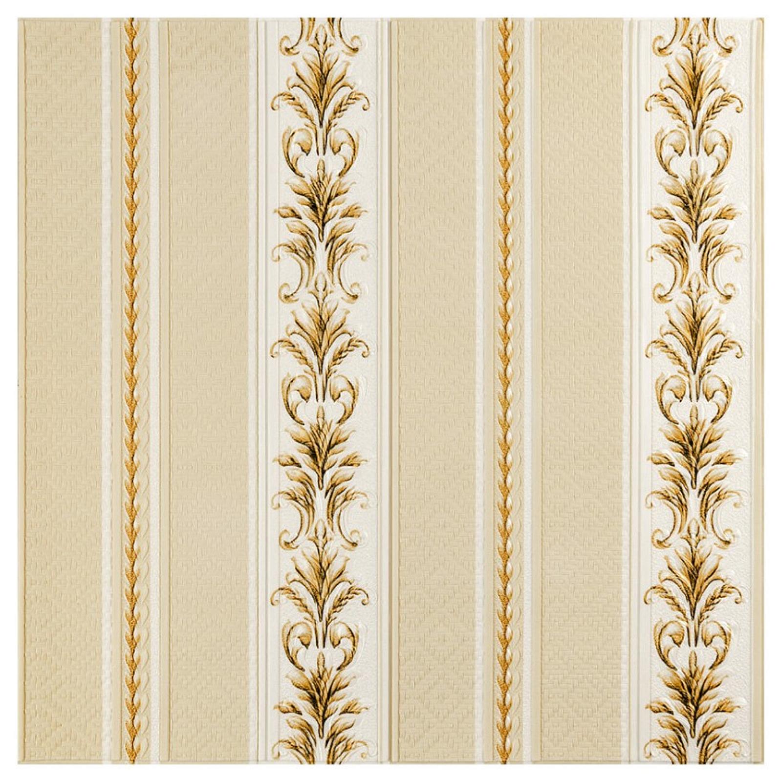 Панель стінова 3D 700х700х4мм Золотий орнамент