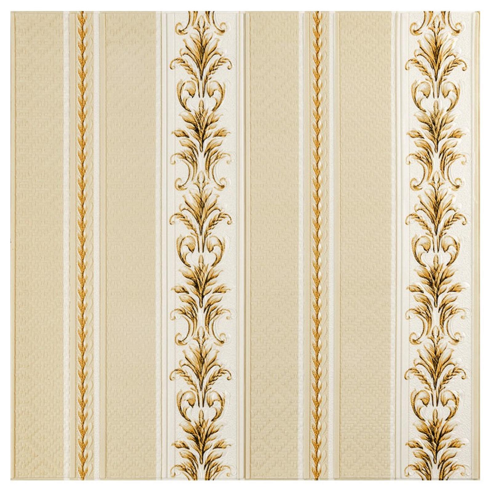 Панель стінова 3D 700х700х4мм Золотий орнамент