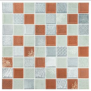 Панель стінова 3D 700х700х4мм Мозаїка коричнева