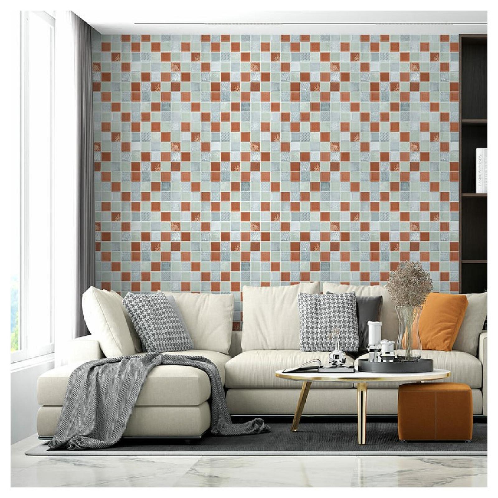 Панель стінова 3D 700х700х4мм Мозаїка коричнева