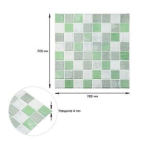 Панель стінова 3D 700х700х4мм Мозаїка зелена