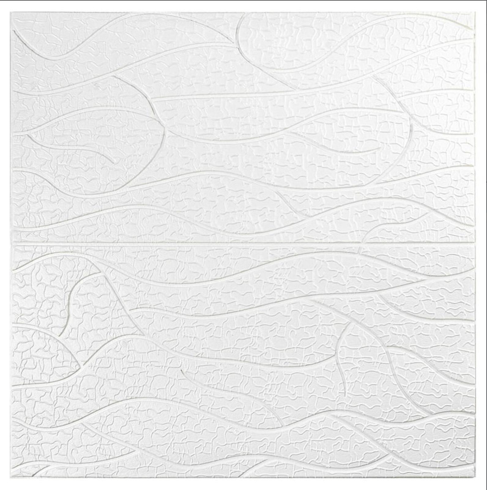 3D панель самоклеюча 700х770х3мм цегла Біла