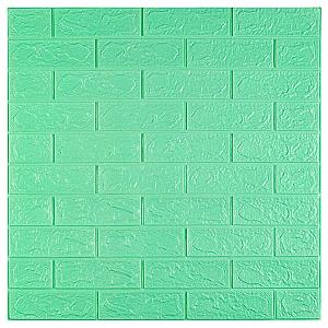 3D панель самоклеюча 700х770х3мм цегла М'ята