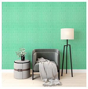 3D панель самоклеюча 700х770х3мм цегла М'ята