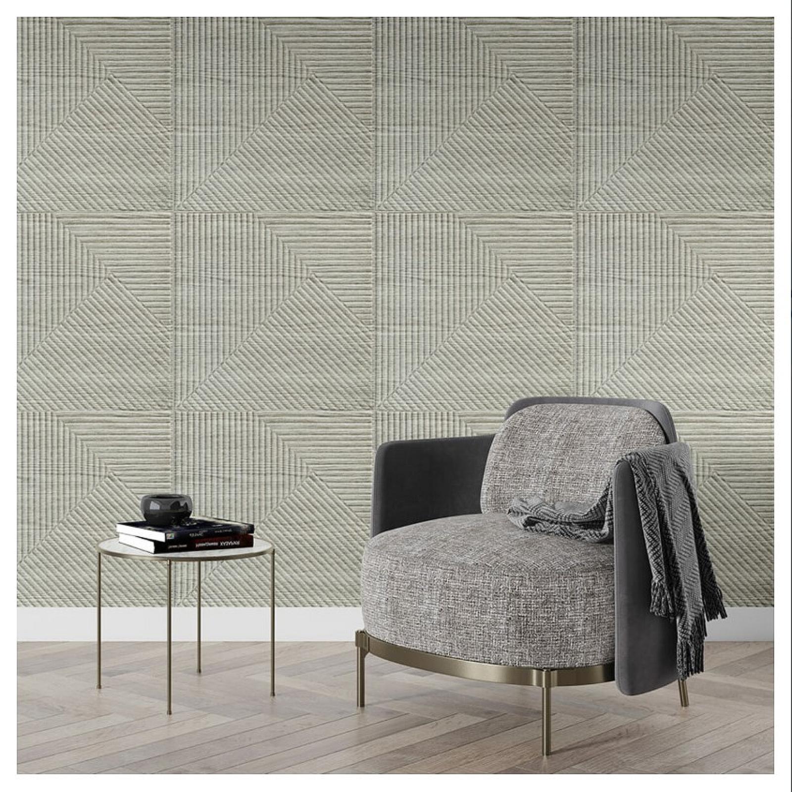 Самоклеюча декоративна 3D панель Бамбук Дерево Біле