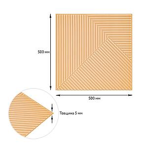 Самоклеюча декоративна 3D панель Бамбук Жовто-пісочний