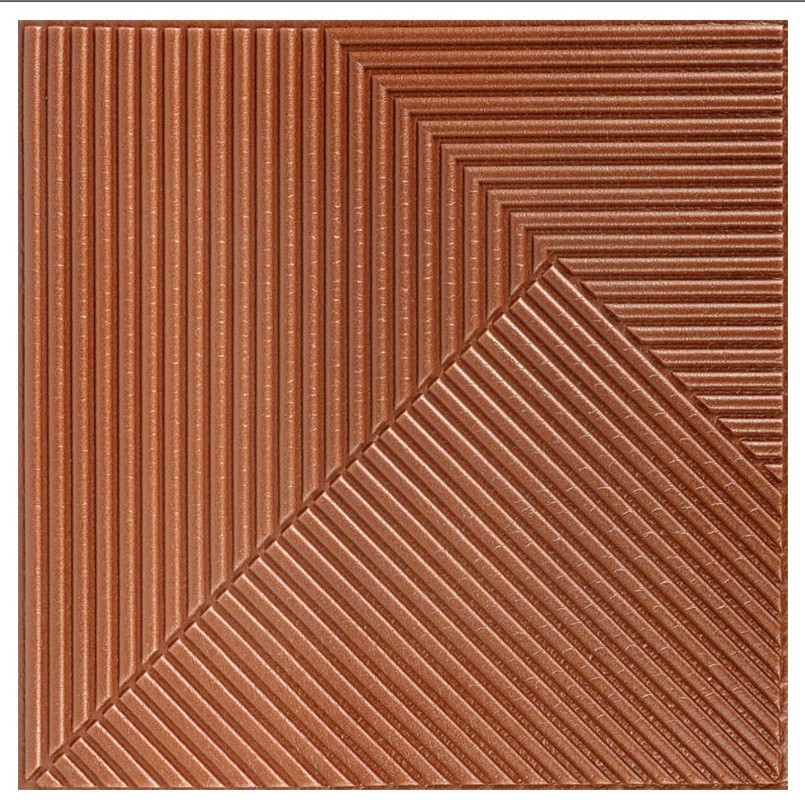 Самоклеюча декоративна 3D панель 500х500х5мм Коричневий