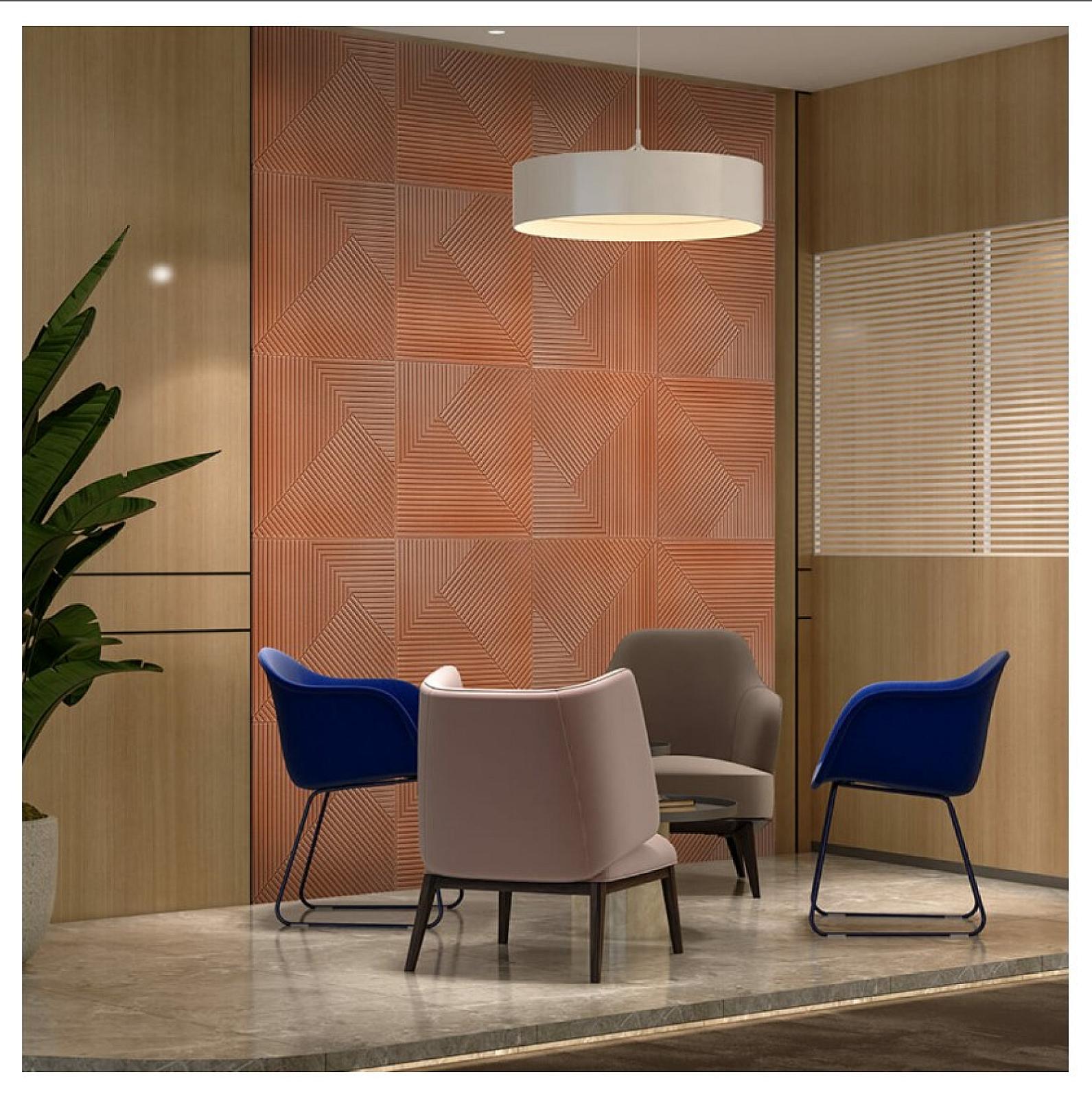 Самоклеюча декоративна 3D панель 500х500х5мм Коричневий