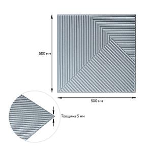 Самоклеюча декоративна 3D панель 500х500х5мм Бамбук Сірий