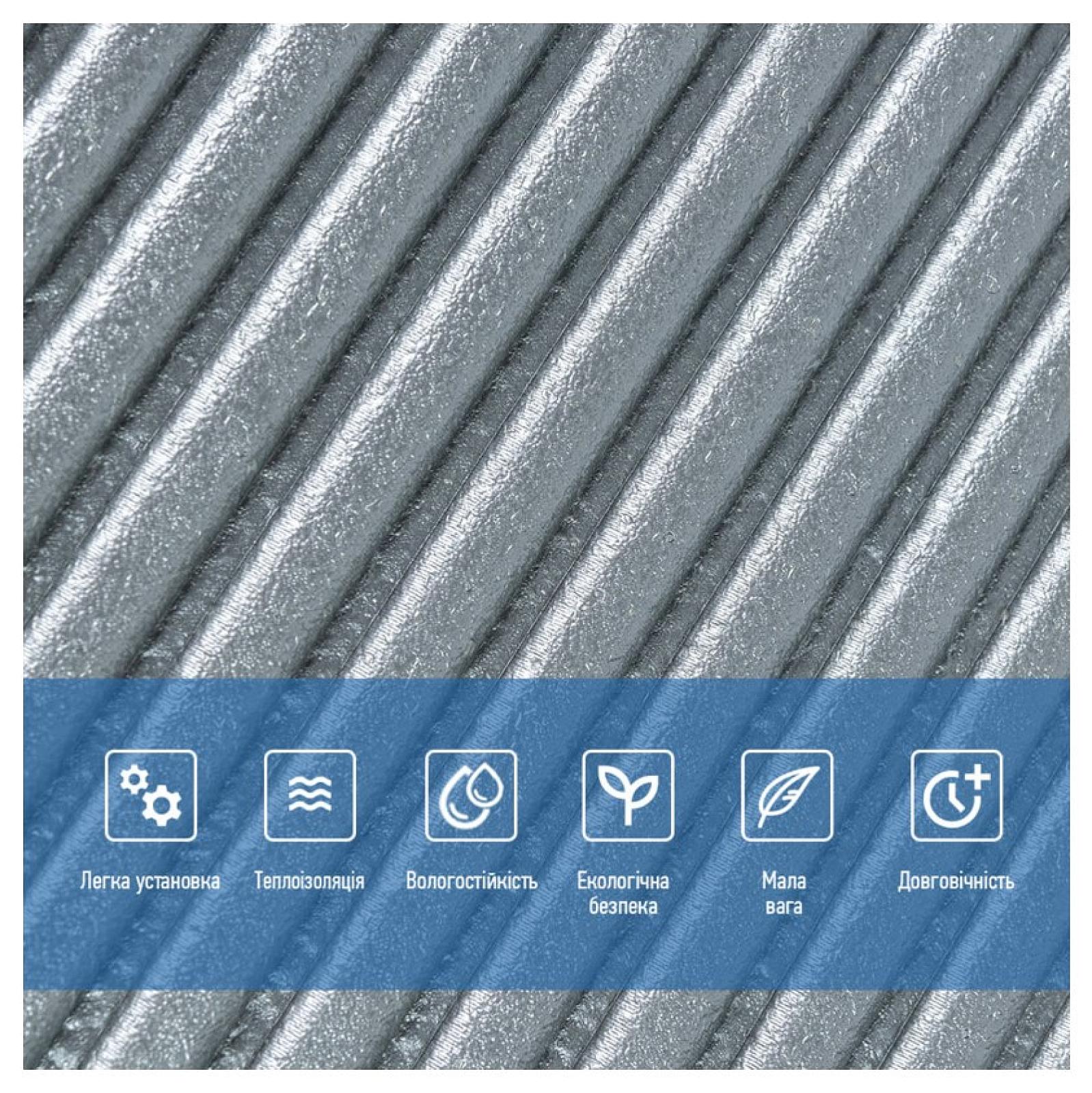 Самоклеюча декоративна 3D панель 500х500х5мм Бамбук Сірий