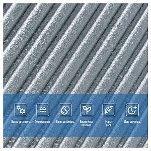 Самоклеюча декоративна 3D панель 500х500х5мм Бамбук Сірий