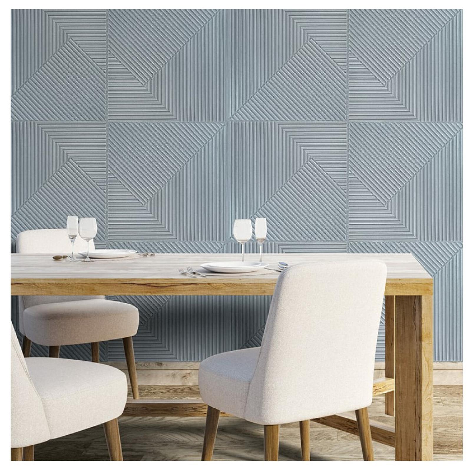 Самоклеюча декоративна 3D панель 500х500х5мм Бамбук Сірий