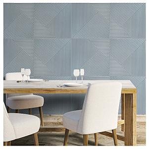 Самоклеюча декоративна 3D панель 500х500х5мм Бамбук Сірий