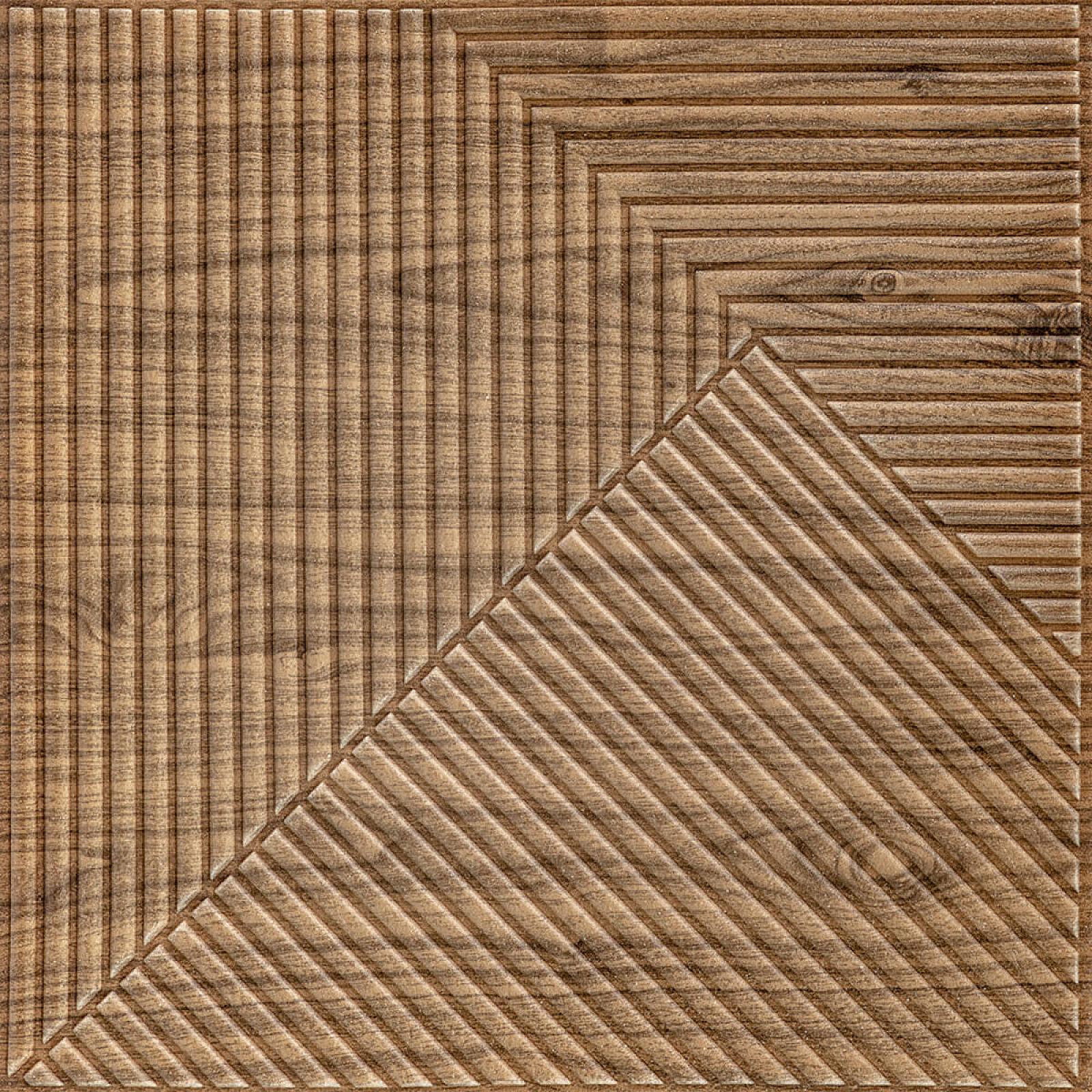 Панель стінова 3D 500х500х5мм Бамбук темний Дуб