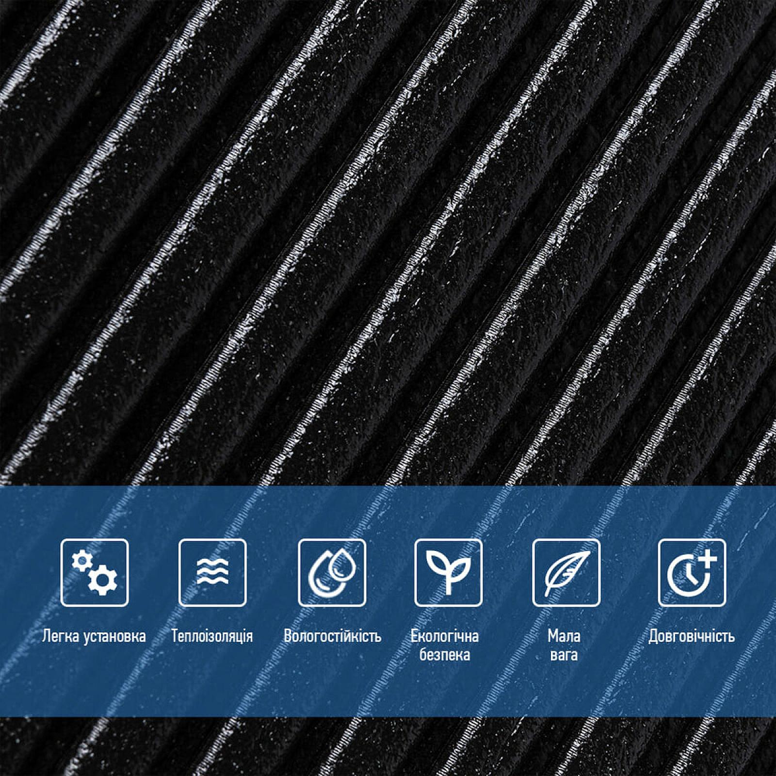 Панель стінова 3D 500х500х5мм Бамбук Чорний