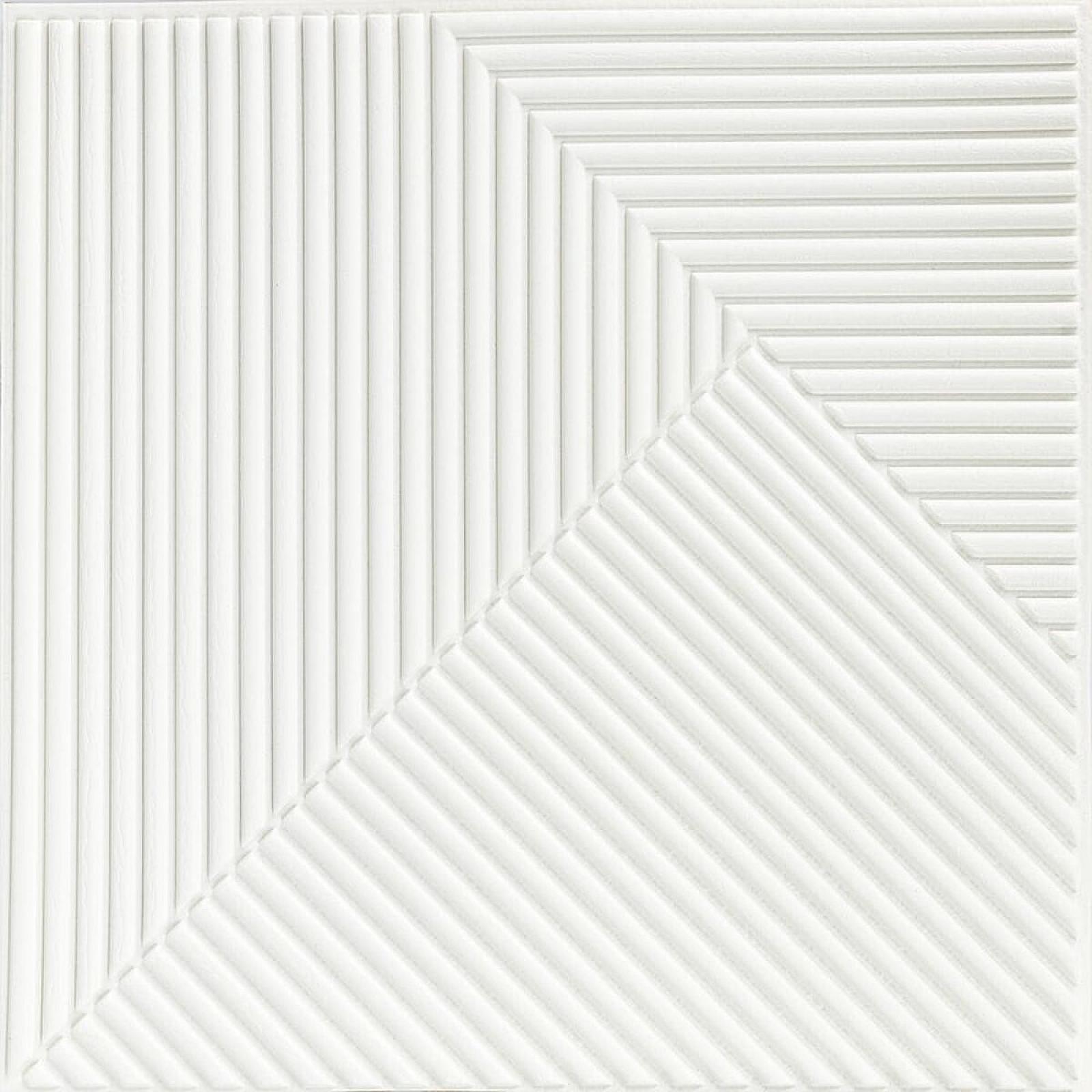 Панель стінова 3D 500х500х5мм Бамбук Білий