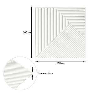 Панель стінова 3D 500х500х5мм Бамбук Білий