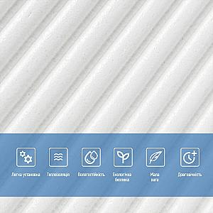 Панель стінова 3D 500х500х5мм Бамбук Білий