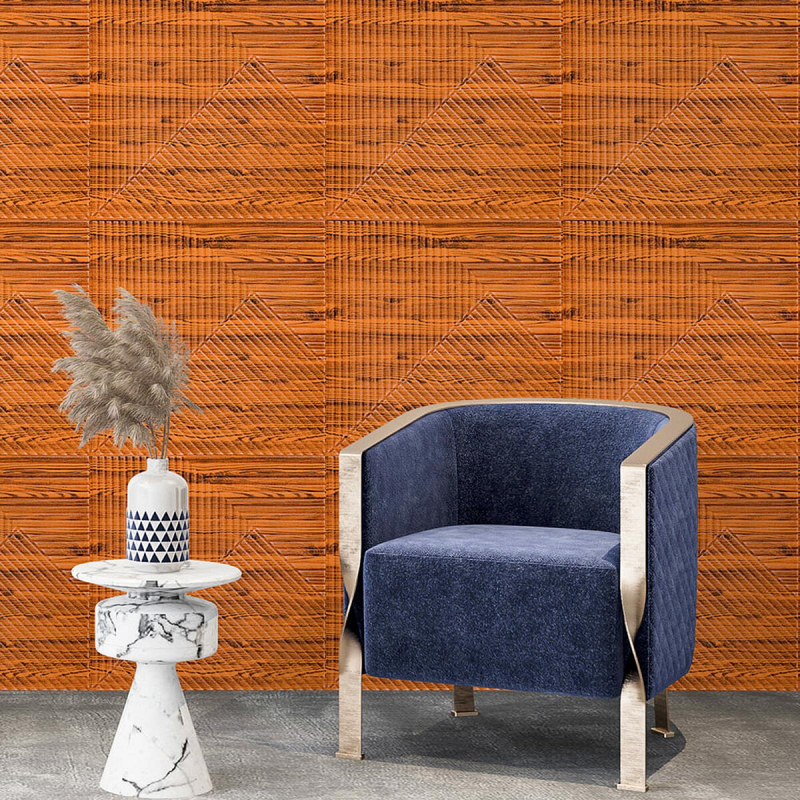 Панель стінова 3D 500х500х5мм Бамбук Дерево