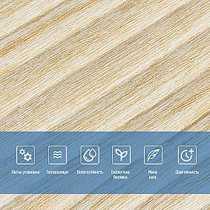 Самоклеюча декоративна 3D панель 700x700x5мм Бамбук капучино (077)