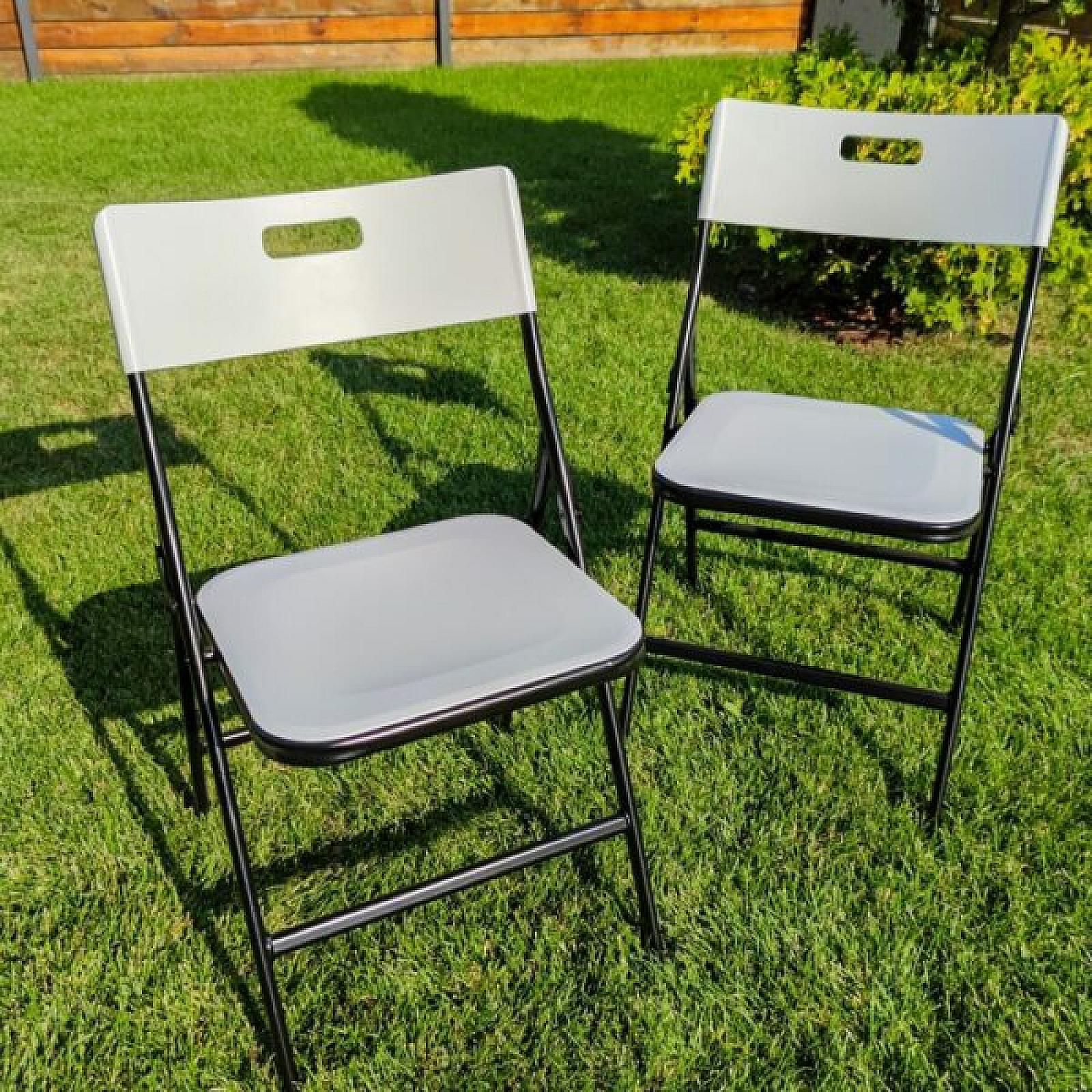 Складний стілець 46х42,5х86см Білий