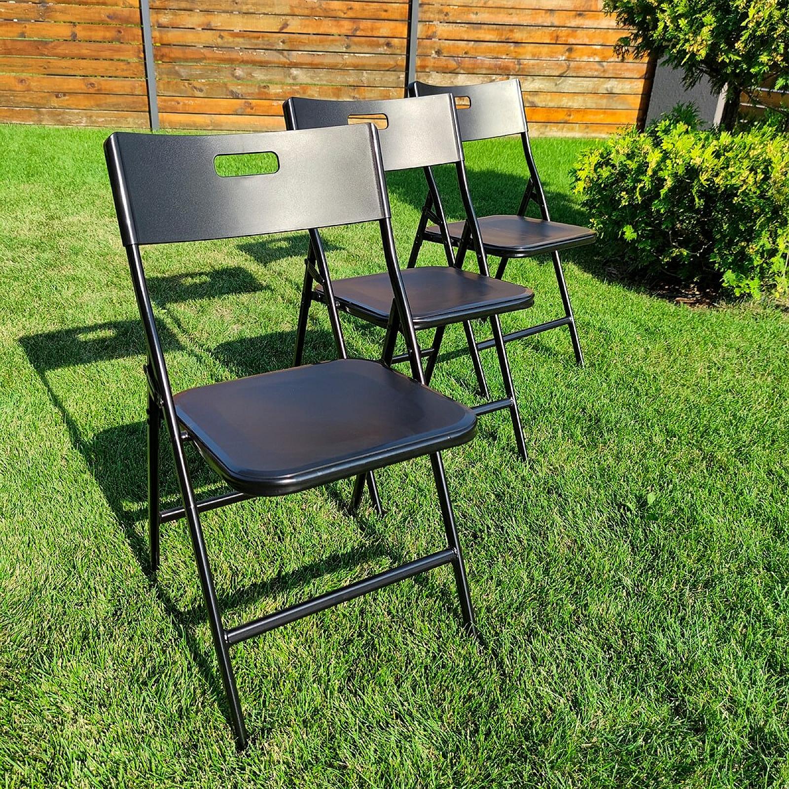 Складний стілець 46х42,5х86см чорний