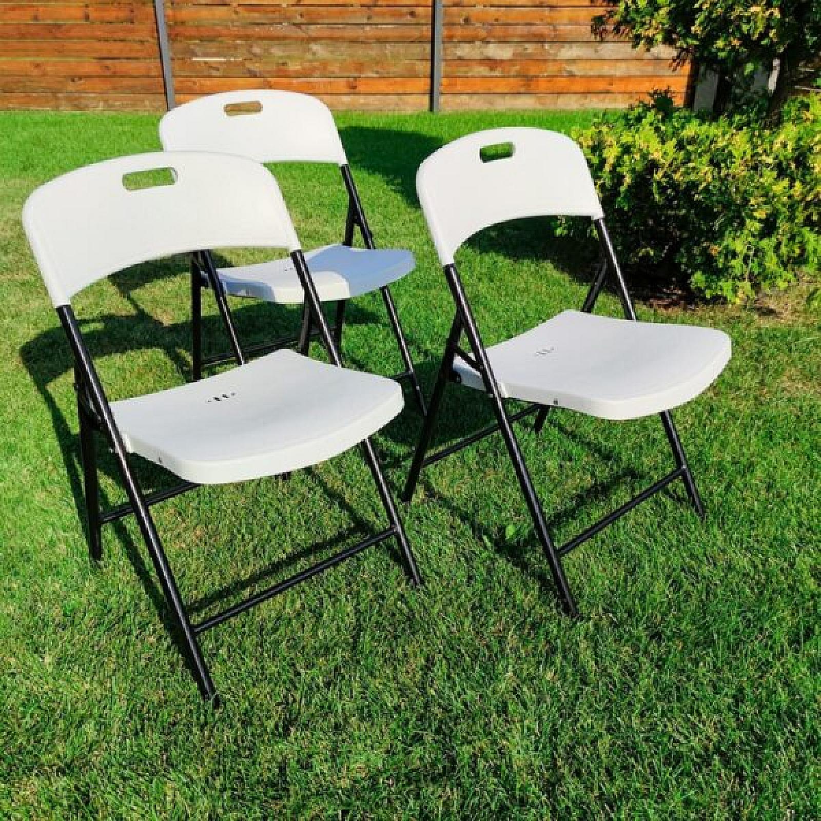 Складний стілець 46х52х79см Білий