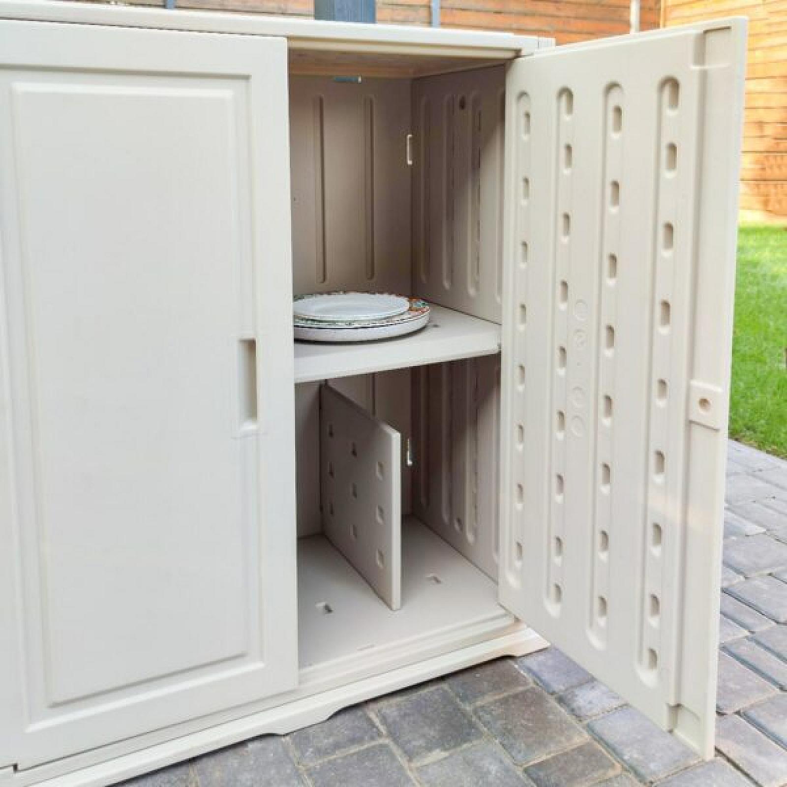 Пластикова тумба з полицею 82х41х93см