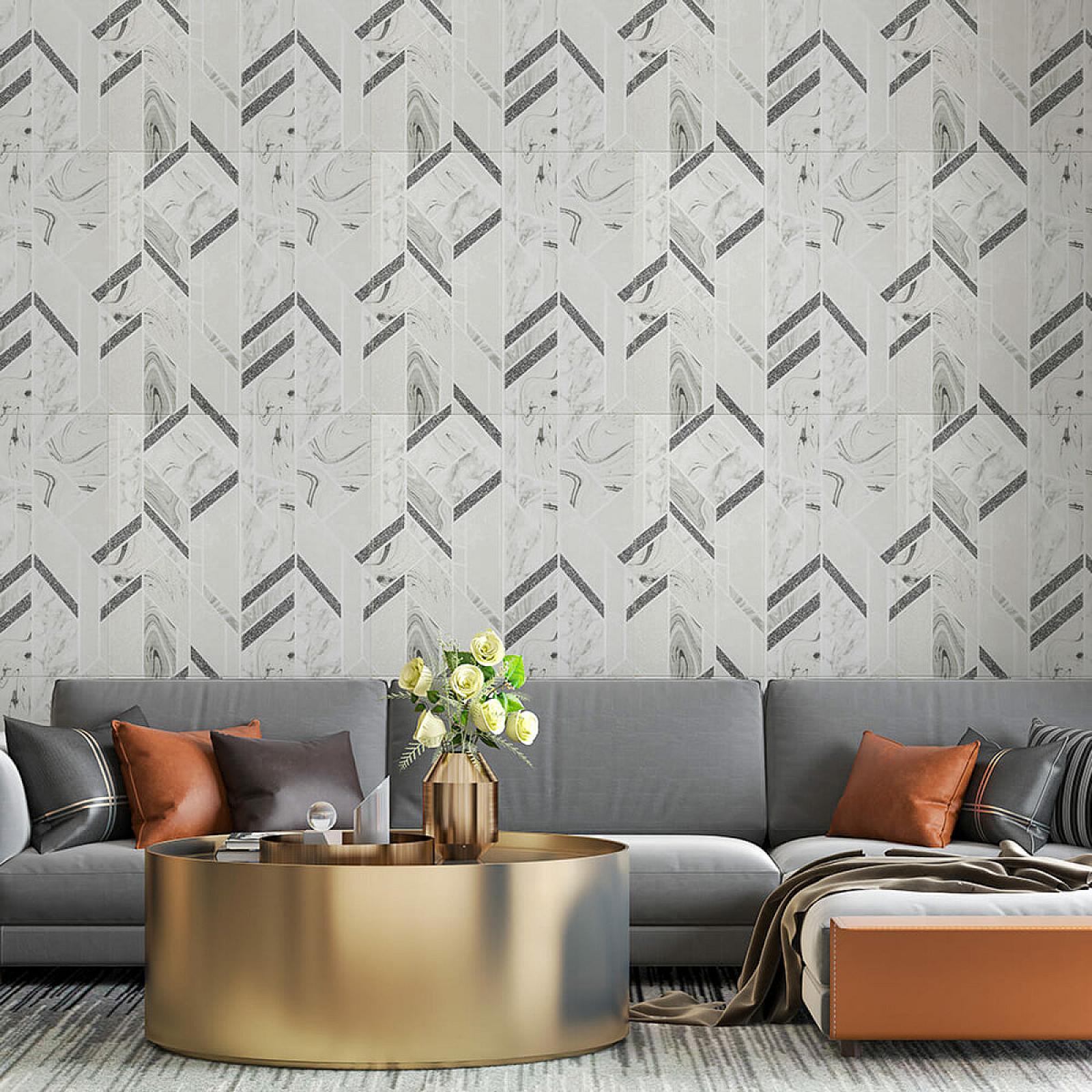 Панель стінова 3D 680х680х4мм Абстракція сіра