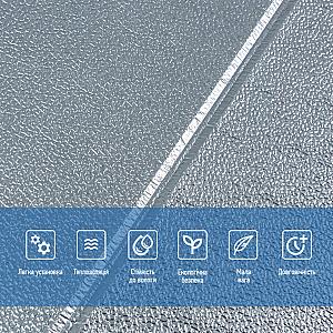 Панель 3D 680х700х4мм Срібний квадрат