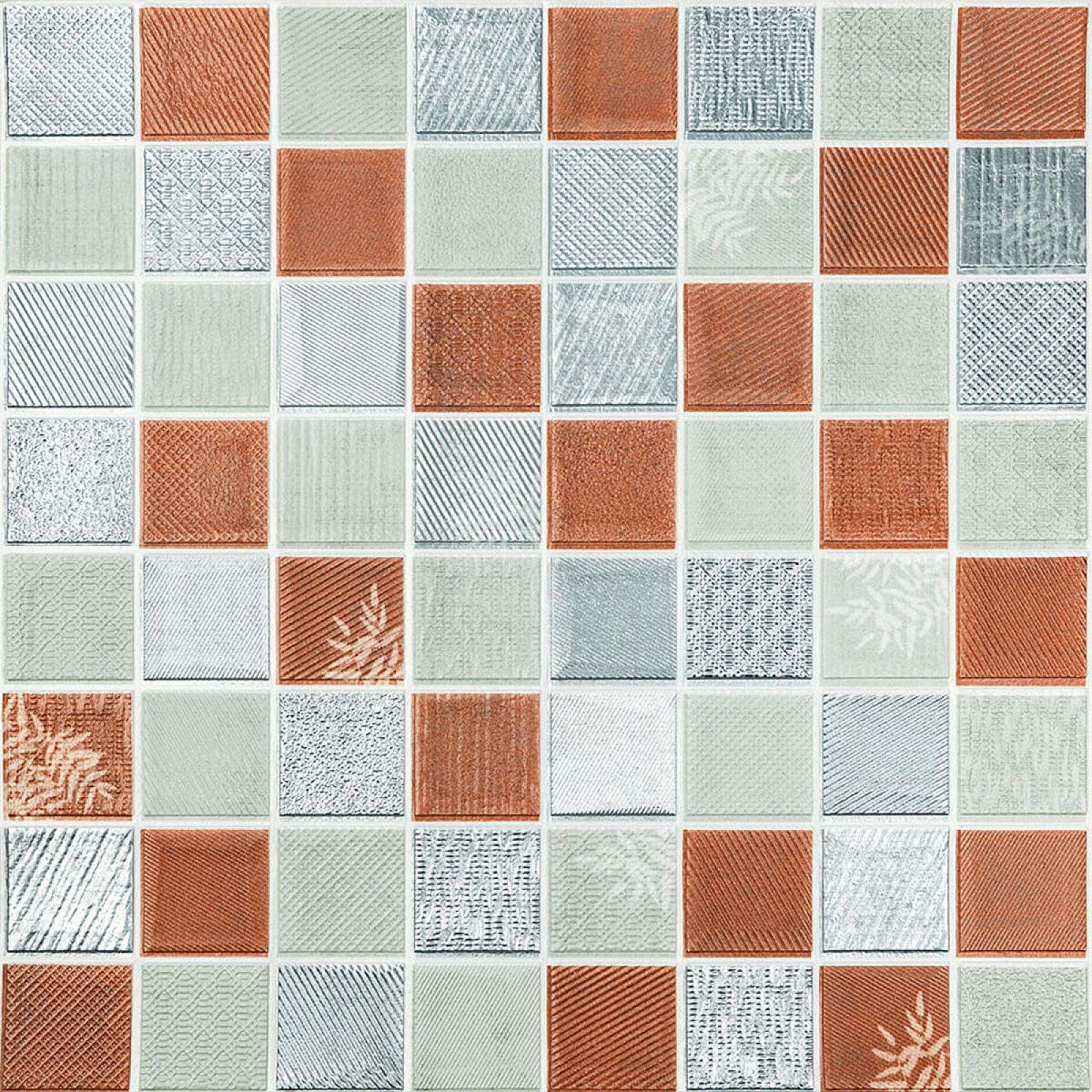 Панель стінова 3D 700х700х4мм Мозаїка коричнева