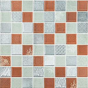 Панель стінова 3D 700х700х4мм Мозаїка коричнева