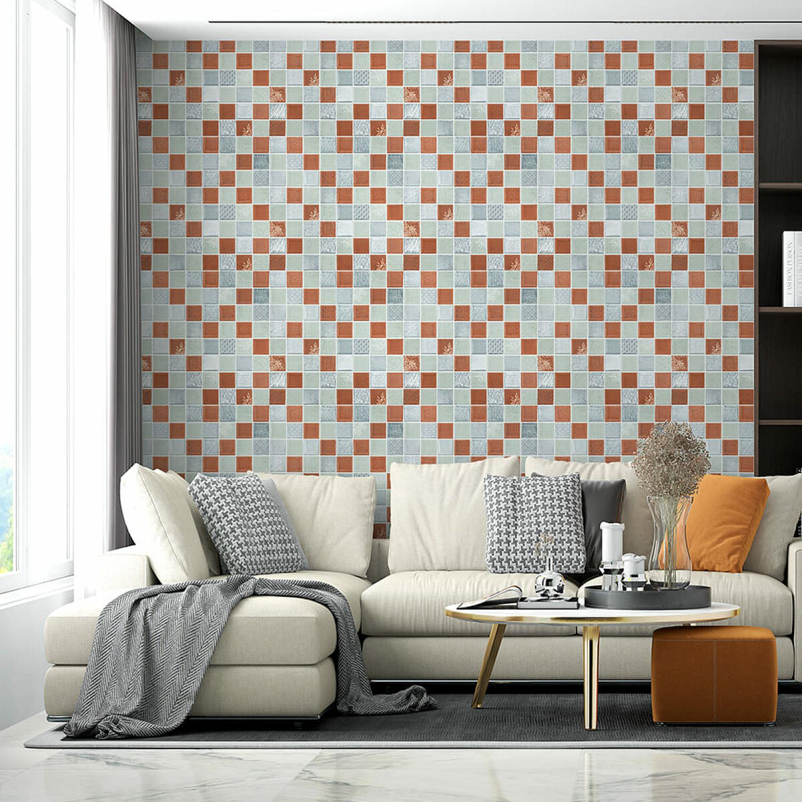 Панель стінова 3D 700х700х4мм Мозаїка коричнева