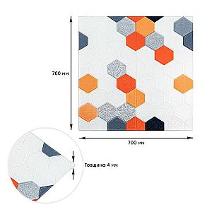 Панель стінова 3D 700х700х4мм Мозаїка помаранчева