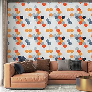 Панель стінова 3D 700х700х4мм Мозаїка помаранчева