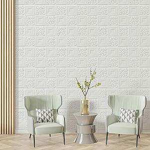 Самоклеюча декоративна стельово-стінова 3D панель фігури 700x700x5мм (114)